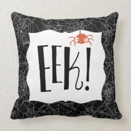 Almofada "EEK! "Design bonito assustador do Dia das Bruxas