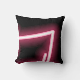 Almofada Efeito Cor-De-Rosa Brilhante No Preto