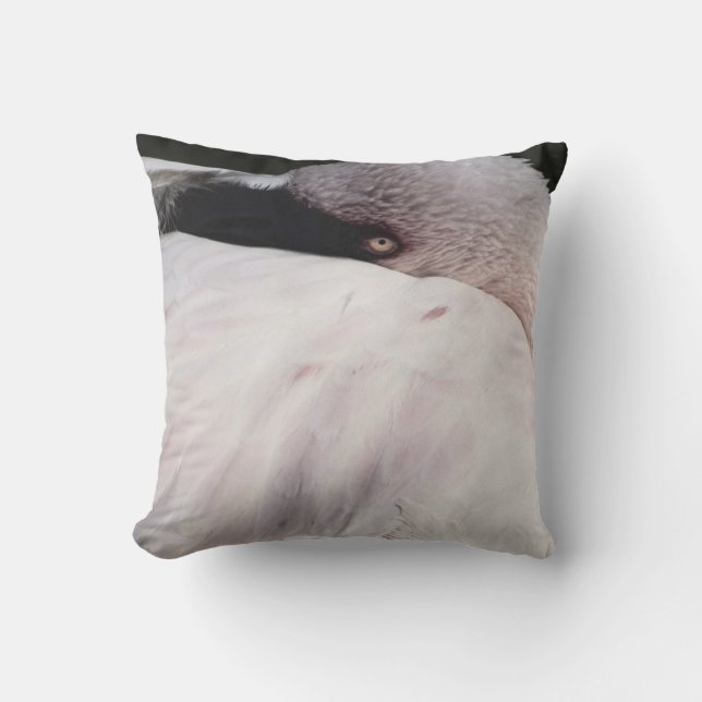 Almofada Efeito de desenho de retrato de Flamingo Rosa Arte (Frente)