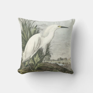 Almofada Egret nevado por Audubon
