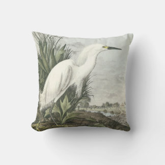 Almofada Egret nevado por Audubon