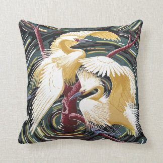 Almofada Egrets - Vintage Barkcloth Design Repro