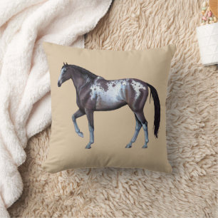Almofada Égua Appaloosa   Cavalo Western a correr -