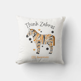 Almofada Ehlers Danlos Syndrome Cozy Zebra Throw Pillow