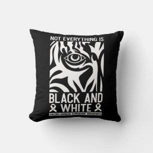 Almofada Ehlers De Fita Negra E Branca Danlos Zebra Rheumat