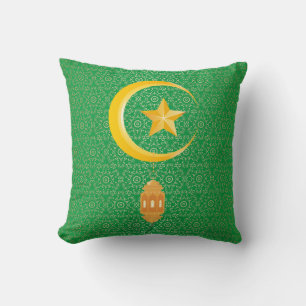 Almofada Eid al Fitr Mubarak Ramadan Kareem Moon Star