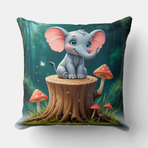 Almofada Elefante Bebê de Desenho Adorável