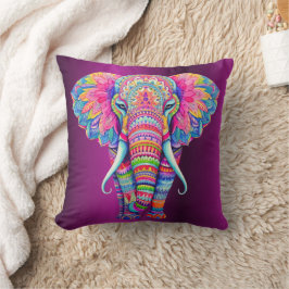 Almofada Elefante Colorido Mandala