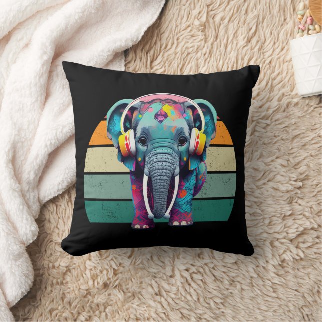 Almofada Elefante de Bebê Bonito com Fones de ouvido (Cobertor)