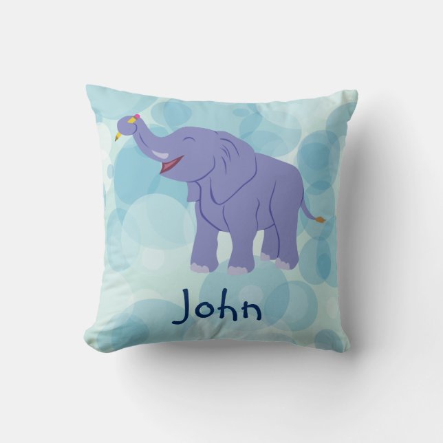 Almofada Elefante Feliz (Personalizar) (Frente)