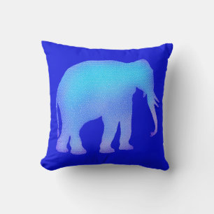 Almofada Elefante Mosaico Azul