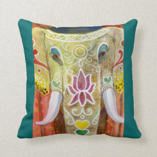 Almofada Elefante pintado tailandês