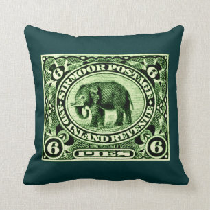 Almofada Elefante principesco indiano de 1895 estados