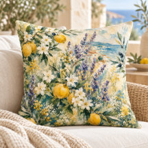 Elegância Botânica de Limão Lavanda Mediterrâneo