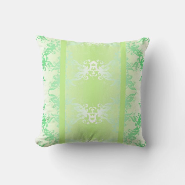 Almofada Elegância de Menta da Primavera (Frente)