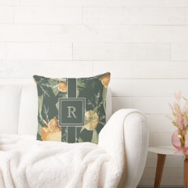 Almofada Elegância do inverno: Monograma Reversível com Aqu