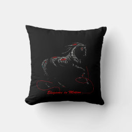 Almofada Elegância em Movimento Tipografia de Cavalo