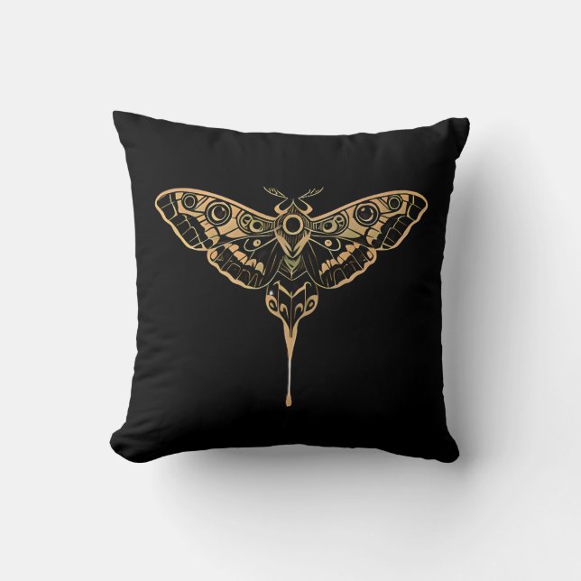 Almofada Elegância Escura Noir & Dourado (Frente)