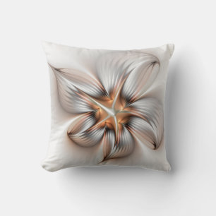 Almofada Elegância Floral Moderna Abstrato de Arte Fractal
