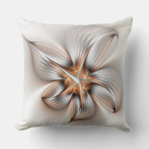 Almofada Elegância Floral Moderna Abstrato de Arte Fractal