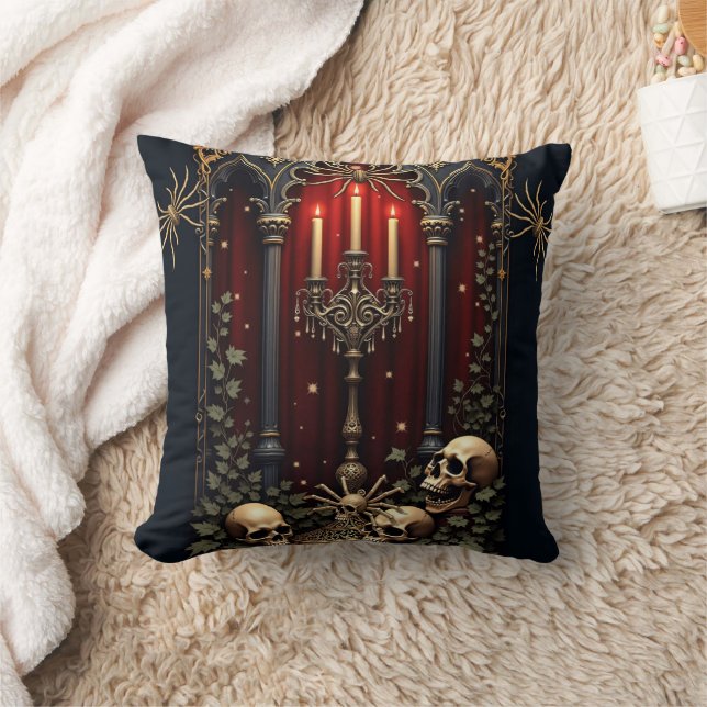 Almofada Elegância Gótica Escura. Arco impressionante (Cobertor)