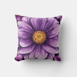 Almofada Elegância Roxa Desenhada por Caneta