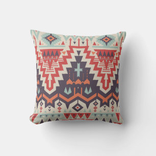 Almofada Elegância Tribal: Impressão de Étnica Geométrica