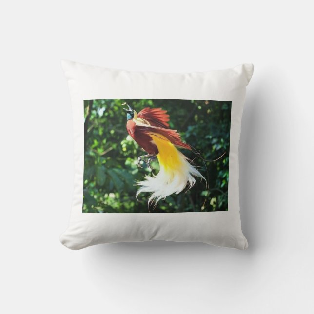 Almofada Elegância Tropical - Pássaro do Travesseiro decora (Frente)