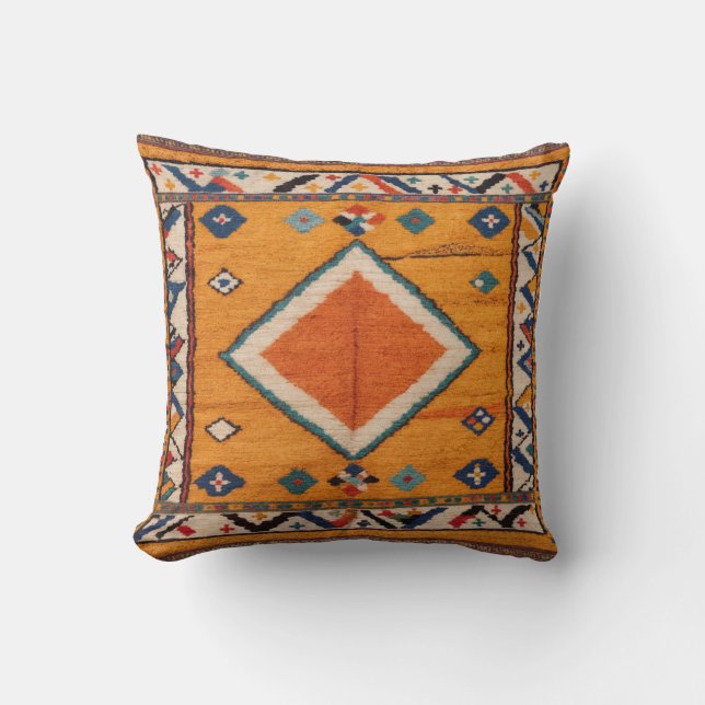 Almofada Elegância Vintage" Cushiings Amarelos Kilim (Frente)