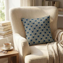 Elegant Art Deco Navy Knotwork Vintage Pattern