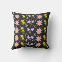 Elegant Botanical Floral Print Cushion for Home de