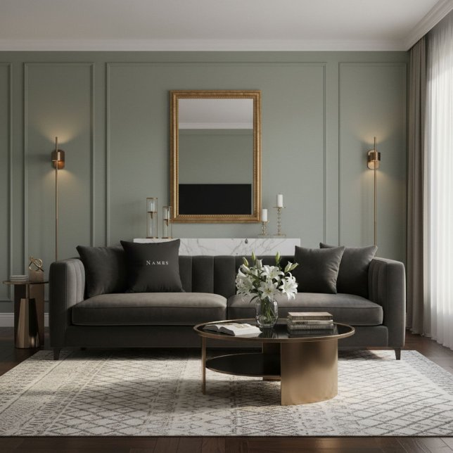 Almofada Elegant  chic stylish  trendy cool black and white (Criador carregado)