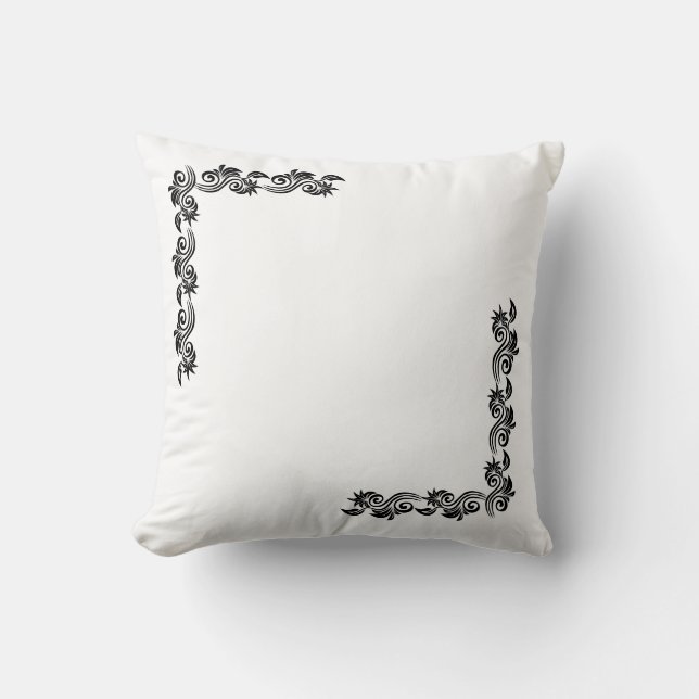 Almofada Elegant Corner Design Square Pillow |Customizable  (Frente)