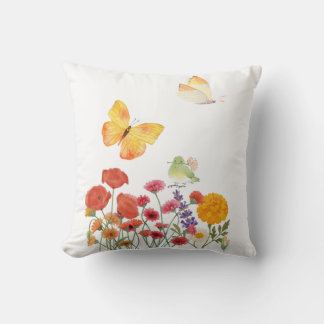 Almofada Elegant Floral & Butterfly Cushion – Beautiful Flo