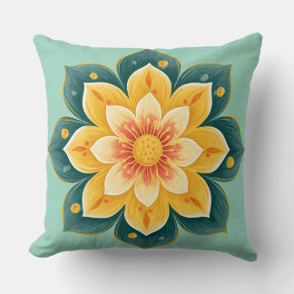Almofada Elegant Floral Print Decorative Pillow