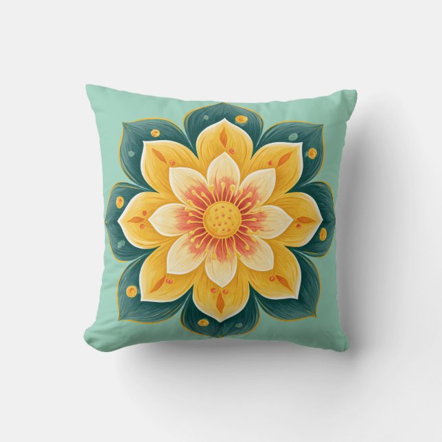 Almofada Elegant Floral Print Decorative Pillow (Frente)