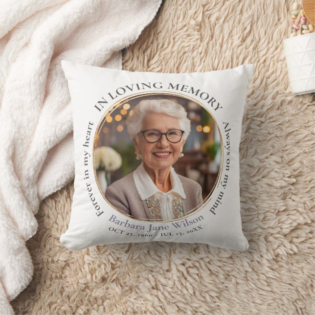 Almofada Elegant In Loving Memory Memorial Funeral Keepsake (Cobertor)