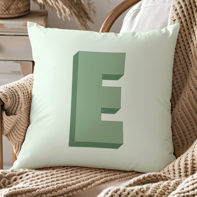 Almofada Elegant Letter E Monogram Personalized Initial (Criador carregado)