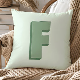 Almofada Elegant Letter F Monogram Personalized Initial