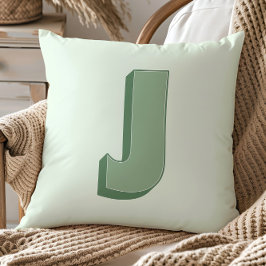 Almofada Elegant Letter J Monogram Personalized Initial