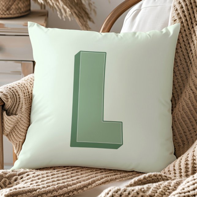 Almofada Elegant Letter L Monogram Personalized Initial (Criador carregado)
