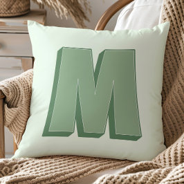 Almofada Elegant Letter M Monogram Personalized Initial