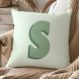 Almofada Elegant Letter S Monogram Personalized Initial