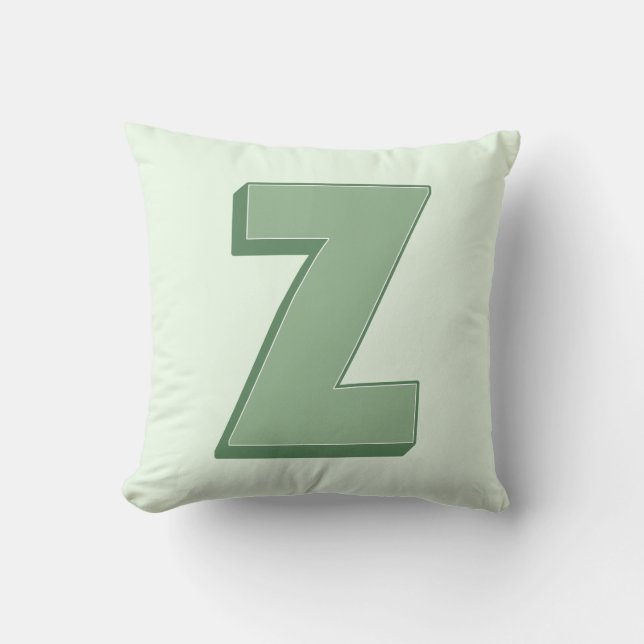Almofada Elegant Letter Z Monogram Personalized Initial (Frente)