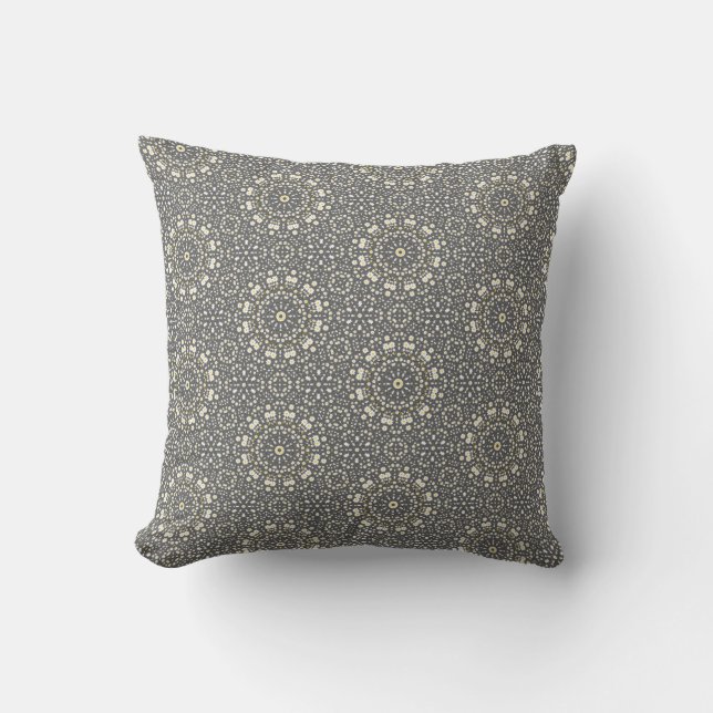 Almofada Elegant Neutral Mandala Dot Pattern (Frente)