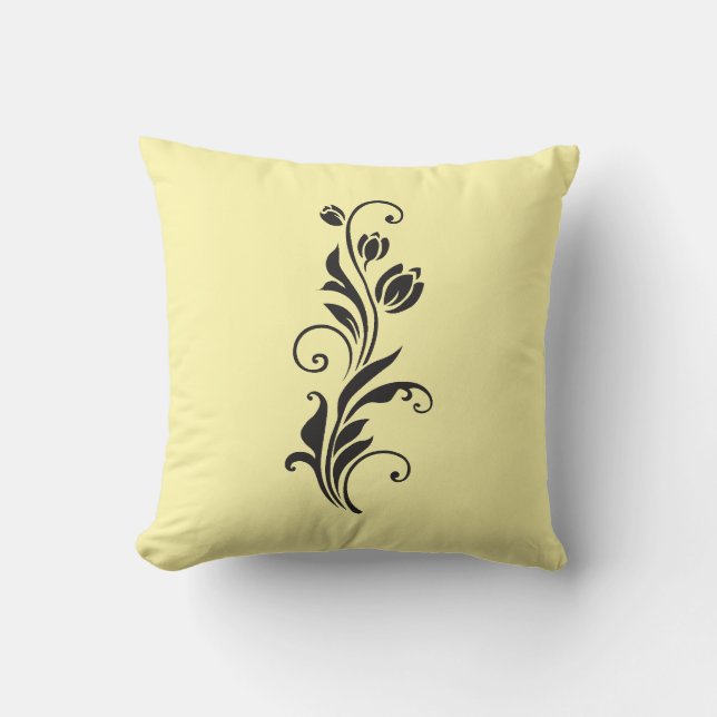 Almofada Elegant Ornamental Floral Flower Art (Frente)