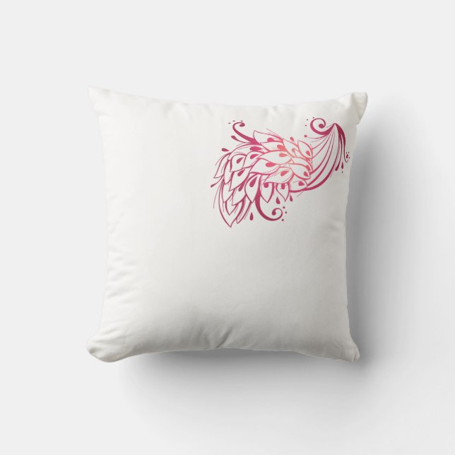 Almofada Elegant Peacock Feather Square Pillow | Luxurious  (Frente)