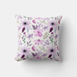 Almofada Elegant Pink and Purple Flower Pattern