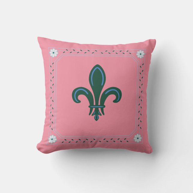 Almofada Elegant Pink Christmas Pillow | Customizable Holid (Frente)