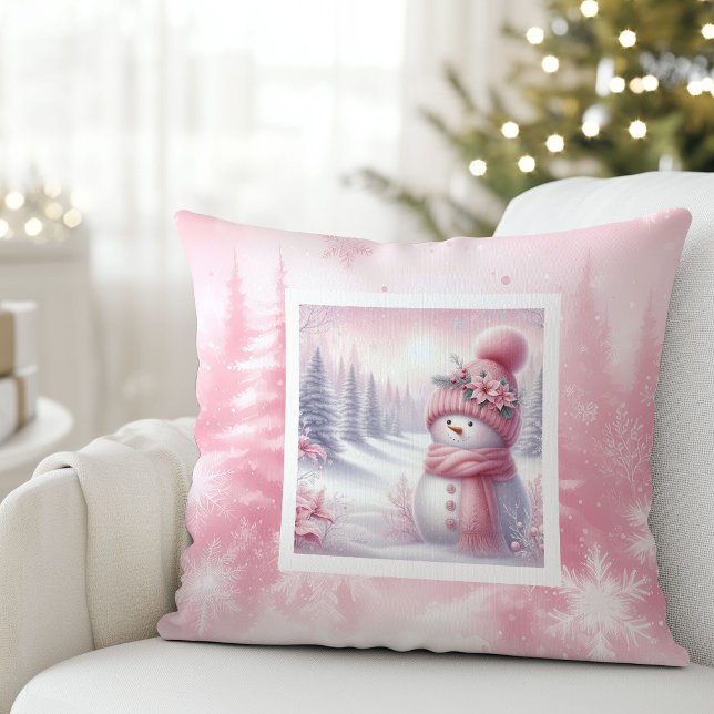 Almofada Elegant Pinkmas Winter Forest Kids Room Decor  (Elegant Pinkmas Winter Forest Kids Room Decor Pillow

)